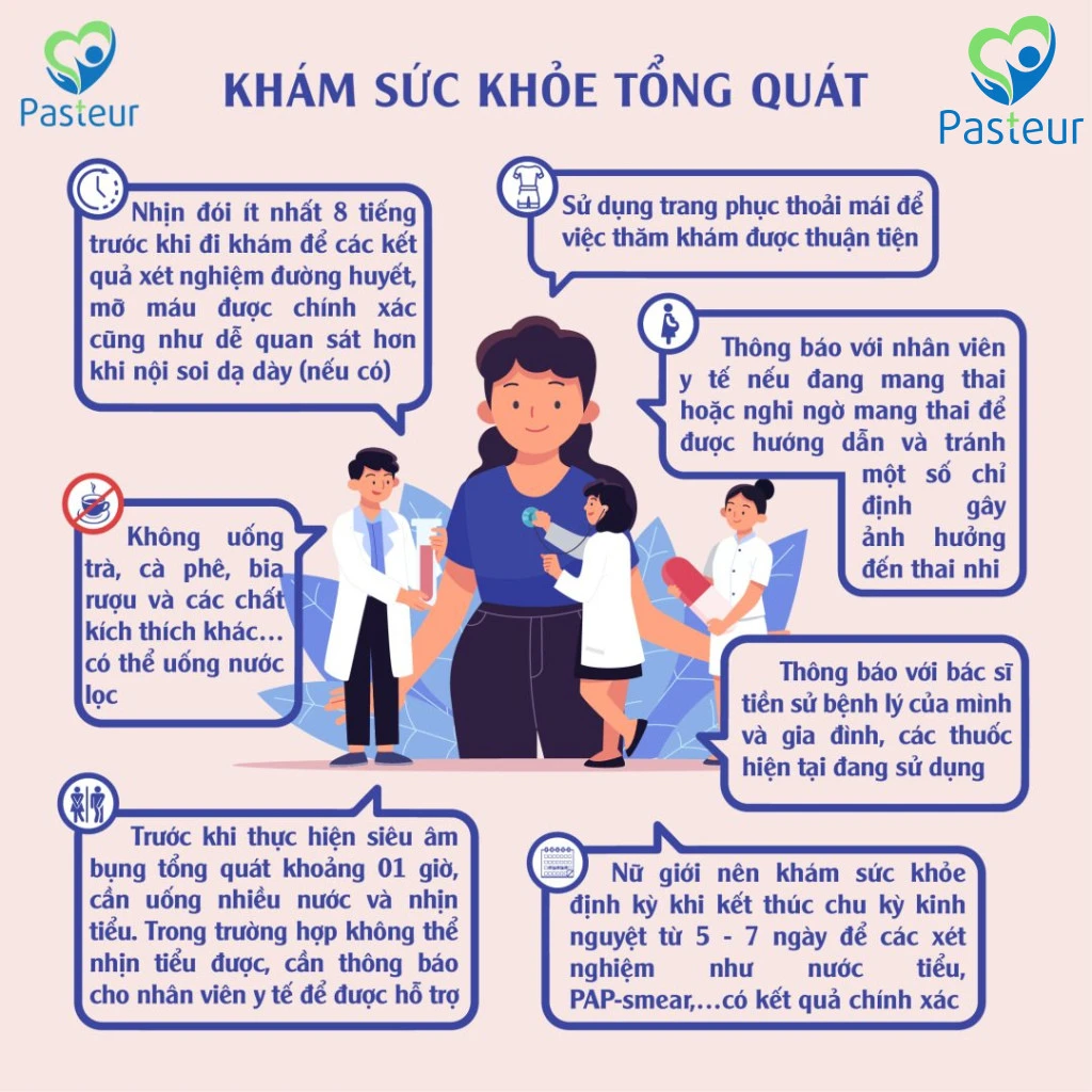 Quy trình thực hiện khám sức khỏe tổng quát cho phụ nữ