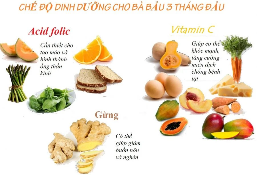 Thực đơn mẫu cho mẹ bầu chế độ dinh dưỡng toàn diện